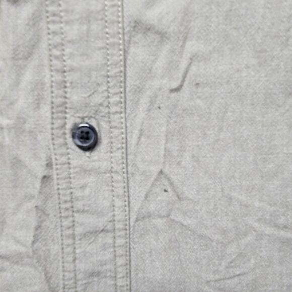 Carhartt Mens Loose Fit Short Sleeve Button Up Small Gray Ripstop Outdoor Shirt - Picture 7 of 10